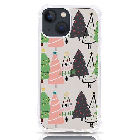 Christmas Trees Icons iPhone 13 mini TPU UV Print Case from ArtsNow.com Front