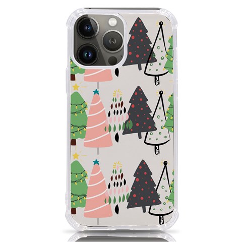 Christmas Trees Icons iPhone 13 Pro Max TPU UV Print Case from ArtsNow.com Front