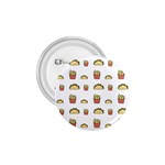 Fries Taco Pattern Fast Food 1.75  Buttons