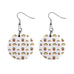 Fries Taco Pattern Fast Food Mini Button Earrings