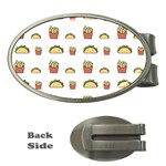 Fries Taco Pattern Fast Food Money Clips (Oval) 