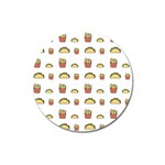 Fries Taco Pattern Fast Food Magnet 3  (Round)