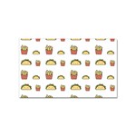Fries Taco Pattern Fast Food Sticker Rectangular (10 pack)