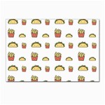 Fries Taco Pattern Fast Food Postcard 4 x 6  (Pkg of 10)