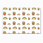 Fries Taco Pattern Fast Food Postcards 5  x 7  (Pkg of 10)