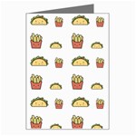 Fries Taco Pattern Fast Food Greeting Card