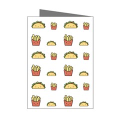 Fries Taco Pattern Fast Food Mini Greeting Card from ArtsNow.com Right