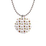 Fries Taco Pattern Fast Food 1  Button Necklace