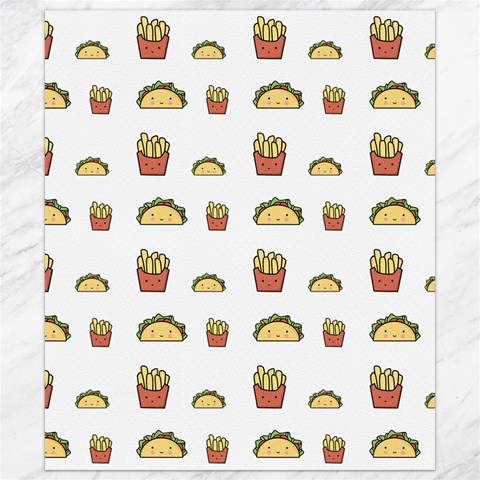 Fries Taco Pattern Fast Food Canvas 8  x 10  from ArtsNow.com 8.15 x9.66  Canvas - 1