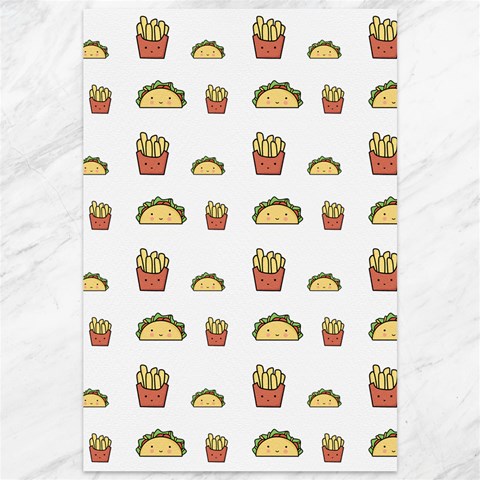 Fries Taco Pattern Fast Food Canvas 12  x 18  from ArtsNow.com 11.88 x17.36  Canvas - 1