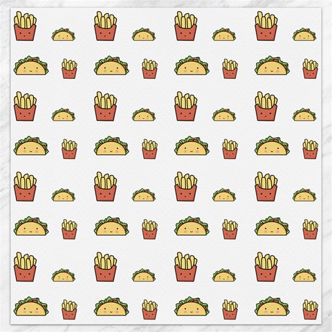 Fries Taco Pattern Fast Food Canvas 16  x 16  from ArtsNow.com 15.2 x15.41  Canvas - 1