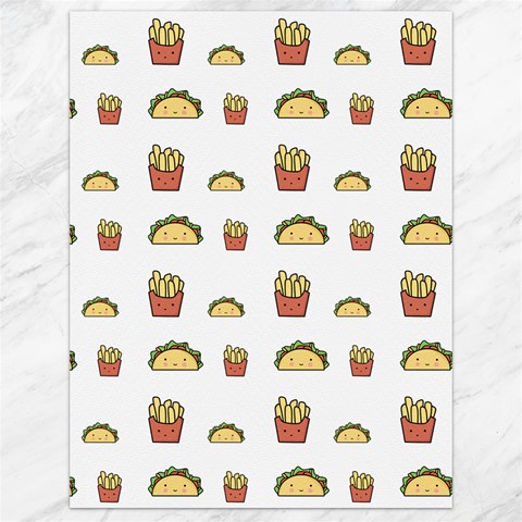 Fries Taco Pattern Fast Food Canvas 18  x 24  from ArtsNow.com 17.8 x23.08  Canvas - 1