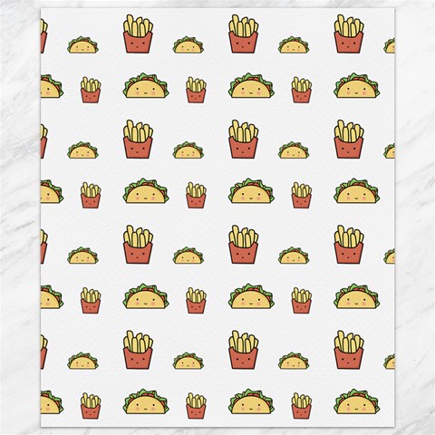 Fries Taco Pattern Fast Food Canvas 20  x 24  from ArtsNow.com 19.57 x23.15  Canvas - 1