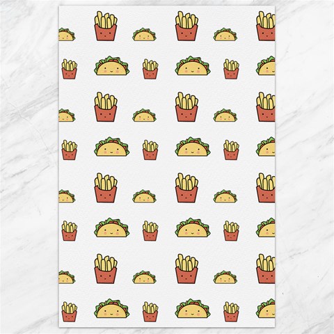 Fries Taco Pattern Fast Food Canvas 24  x 36  from ArtsNow.com 23.35 x34.74  Canvas - 1