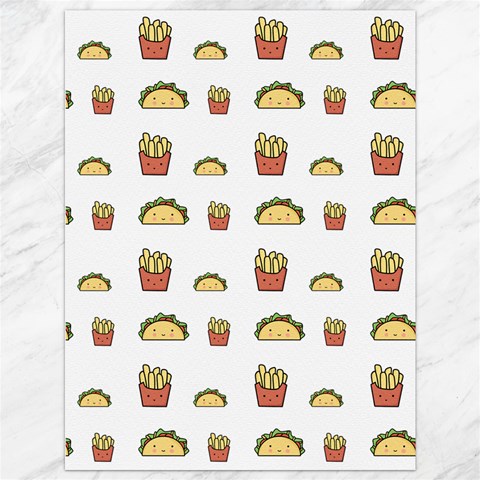 Fries Taco Pattern Fast Food Canvas 36  x 48  from ArtsNow.com 35.26 x46.15  Canvas - 1