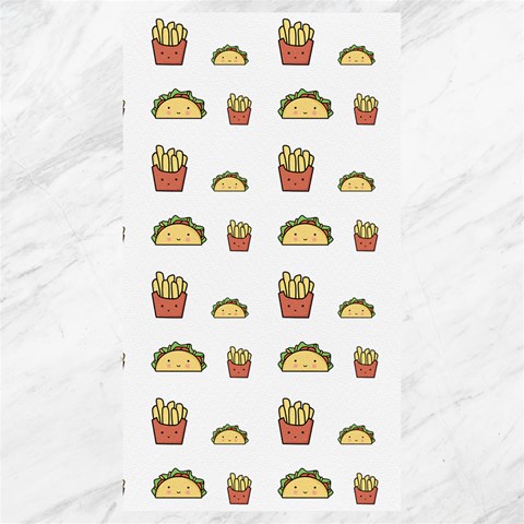 Fries Taco Pattern Fast Food Canvas 40  x 72  from ArtsNow.com 39.28 x69.23  Canvas - 1