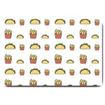 Fries Taco Pattern Fast Food Large Doormat
