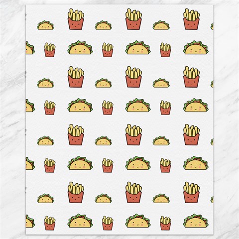 Fries Taco Pattern Fast Food Canvas 11  x 14  from ArtsNow.com 10.95 x13.48  Canvas - 1