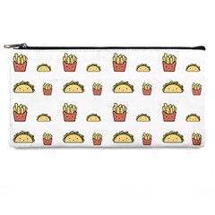 Fries Taco Pattern Fast Food Pencil Case from ArtsNow.com Front
