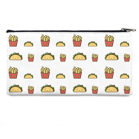 Fries Taco Pattern Fast Food Pencil Case from ArtsNow.com Back