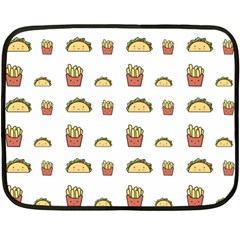 Fries Taco Pattern Fast Food Two Sides Fleece Blanket (Mini) from ArtsNow.com 35 x27  Blanket Front