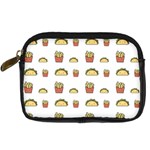 Fries Taco Pattern Fast Food Digital Camera Leather Case