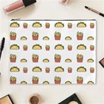 Fries Taco Pattern Fast Food Cosmetic Bag (XL)
