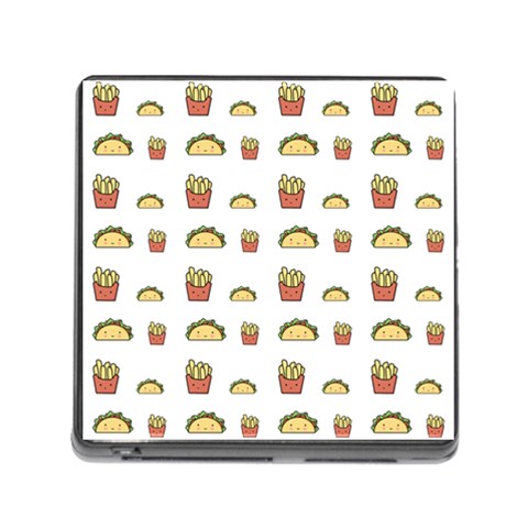 Fries Taco Pattern Fast Food Memory Card Reader (Square 5 Slot) from ArtsNow.com Front