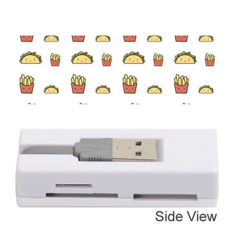 Fries Taco Pattern Fast Food Memory Card Reader (Stick) from ArtsNow.com Front