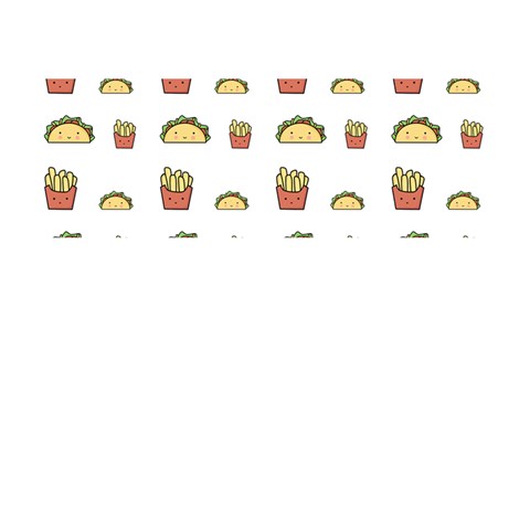 Fries Taco Pattern Fast Food Memory Card Reader (Stick) from ArtsNow.com Front