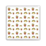 Fries Taco Pattern Fast Food Memory Card Reader (Square)