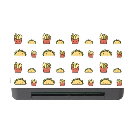 Fries Taco Pattern Fast Food Memory Card Reader with CF from ArtsNow.com Front