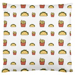 Fries Taco Pattern Fast Food Large Cushion Case (Two Sides) from ArtsNow.com Front