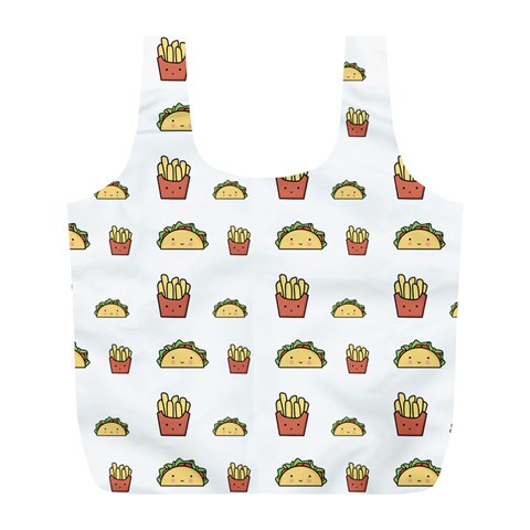Fries Taco Pattern Fast Food Full Print Recycle Bag (L) from ArtsNow.com Back
