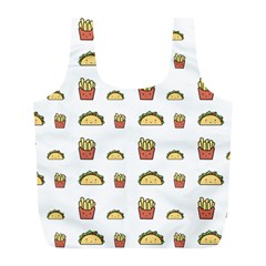 Fries Taco Pattern Fast Food Full Print Recycle Bag (L) from ArtsNow.com Back