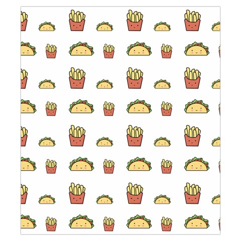 Fries Taco Pattern Fast Food Drawstring Pouch (Small) from ArtsNow.com Front