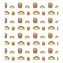 Fries Taco Pattern Fast Food Drawstring Pouch (Medium) from ArtsNow.com Front