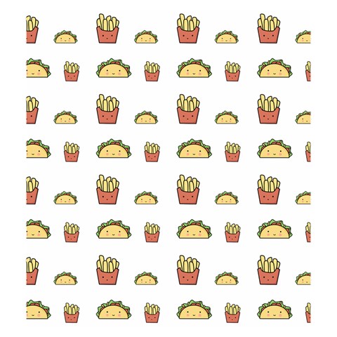 Fries Taco Pattern Fast Food Drawstring Pouch (Medium) from ArtsNow.com Back