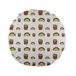Fries Taco Pattern Fast Food Standard 15  Premium Flano Round Cushions