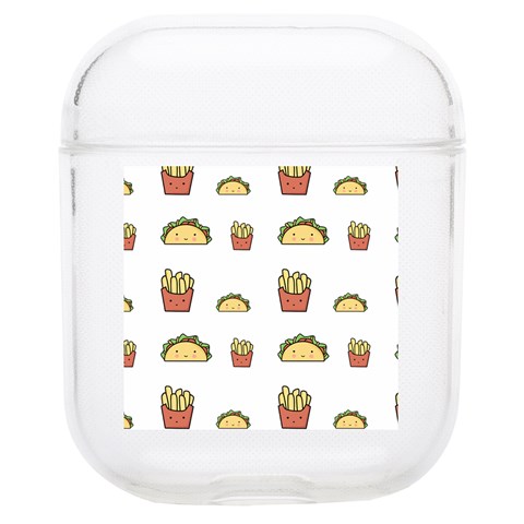 Fries Taco Pattern Fast Food Soft TPU AirPods 1/2 Case from ArtsNow.com Front