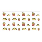 Fries Taco Pattern Fast Food Satin Shawl 45  x 80 