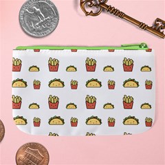 Fries Taco Pattern Fast Food Large Coin Purse from ArtsNow.com Back