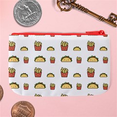 Fries Taco Pattern Fast Food Large Coin Purse from ArtsNow.com Back