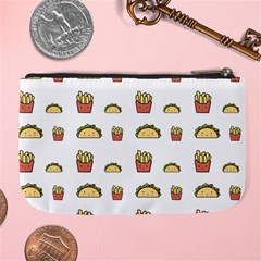 Fries Taco Pattern Fast Food Large Coin Purse from ArtsNow.com Back