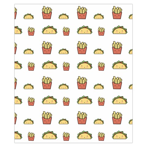 Fries Taco Pattern Fast Food Drawstring Pouch (XS) from ArtsNow.com Front