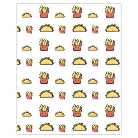 Fries Taco Pattern Fast Food Drawstring Pouch (XL) from ArtsNow.com Back
