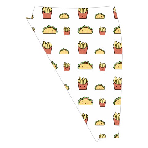 Fries Taco Pattern Fast Food Midi Wrap Pencil Skirt from ArtsNow.com Front Left