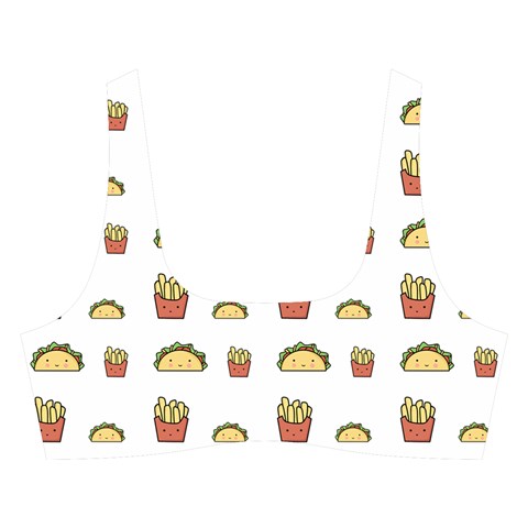 Fries Taco Pattern Fast Food Cross Back Hipster Bikini Set from ArtsNow.com Front