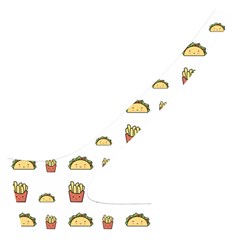 Fries Taco Pattern Fast Food Cross Back Hipster Bikini Set from ArtsNow.com Back Left