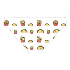 Fries Taco Pattern Fast Food Cross Back Hipster Bikini Set from ArtsNow.com Back Under